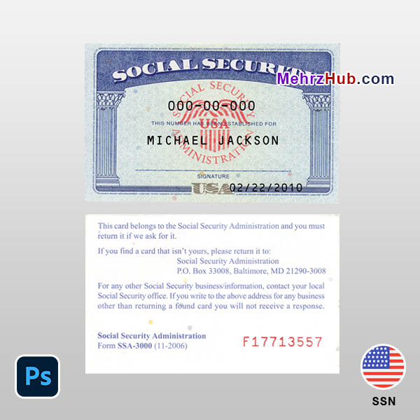 USA SSN PSD TEMPLATE
