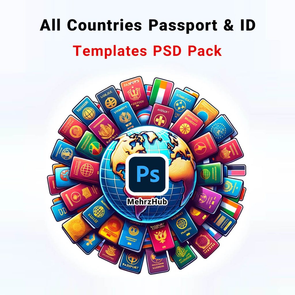 all countries passport and id template