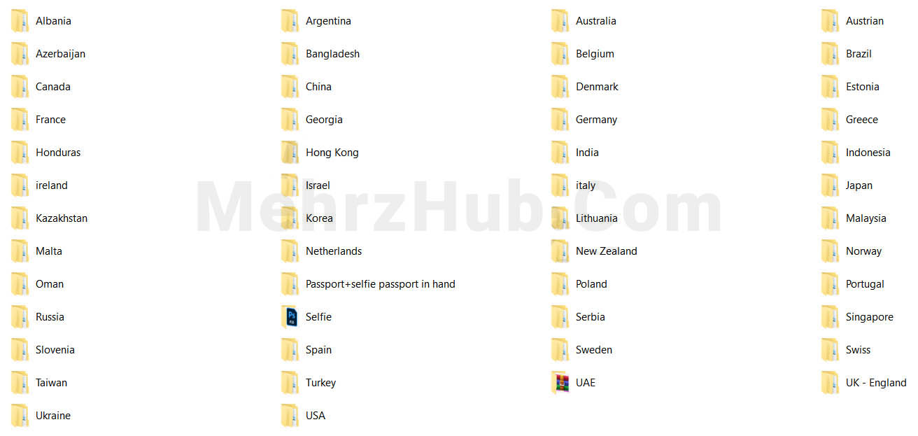 all country passport id template