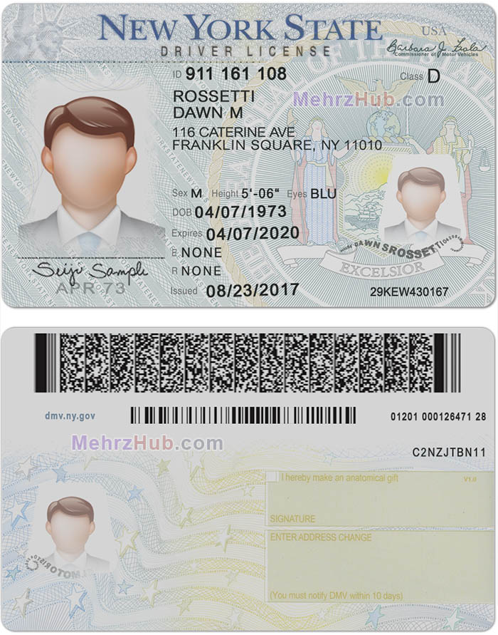 nyc driver license psd