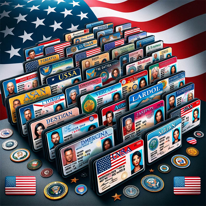 State US Driver's License Templates