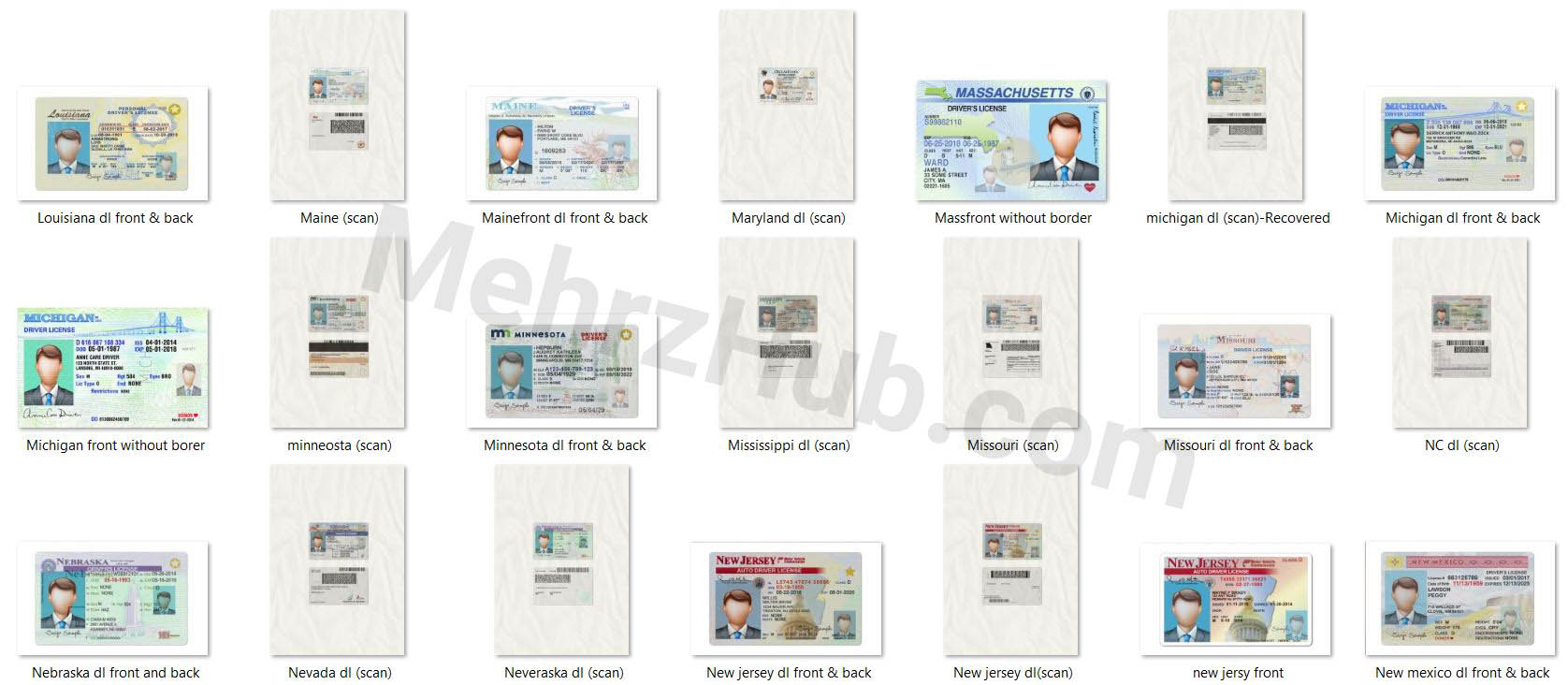 us driving license states template