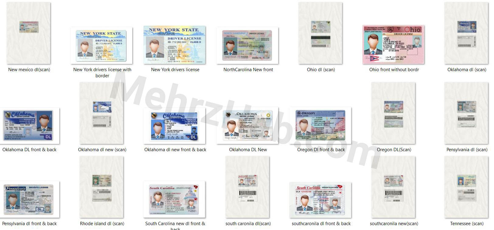 us driving license states template