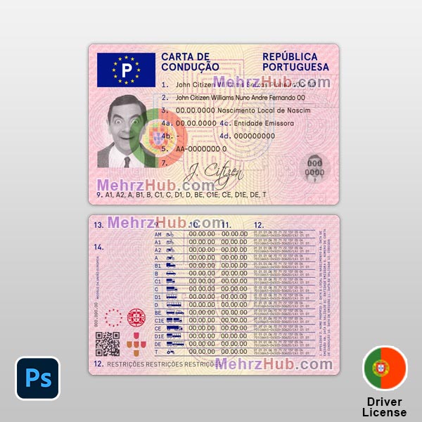 Portugal Driving license PSD