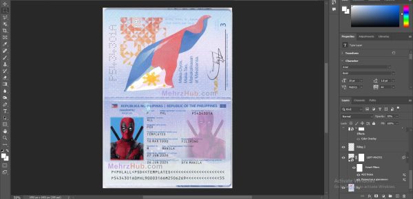 Philippines Passport PSD